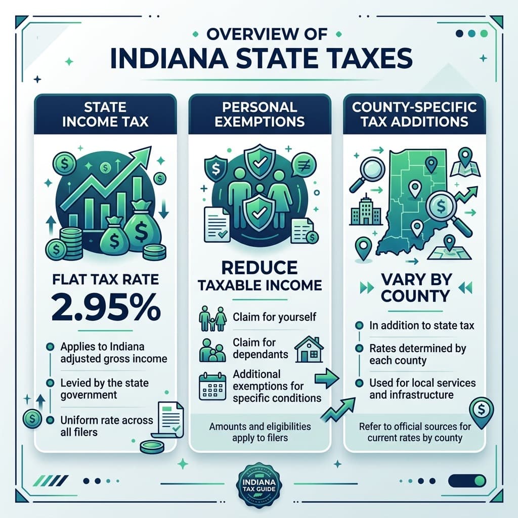 Indiana Payroll Tax Factors and SUI Exemptions Diagram