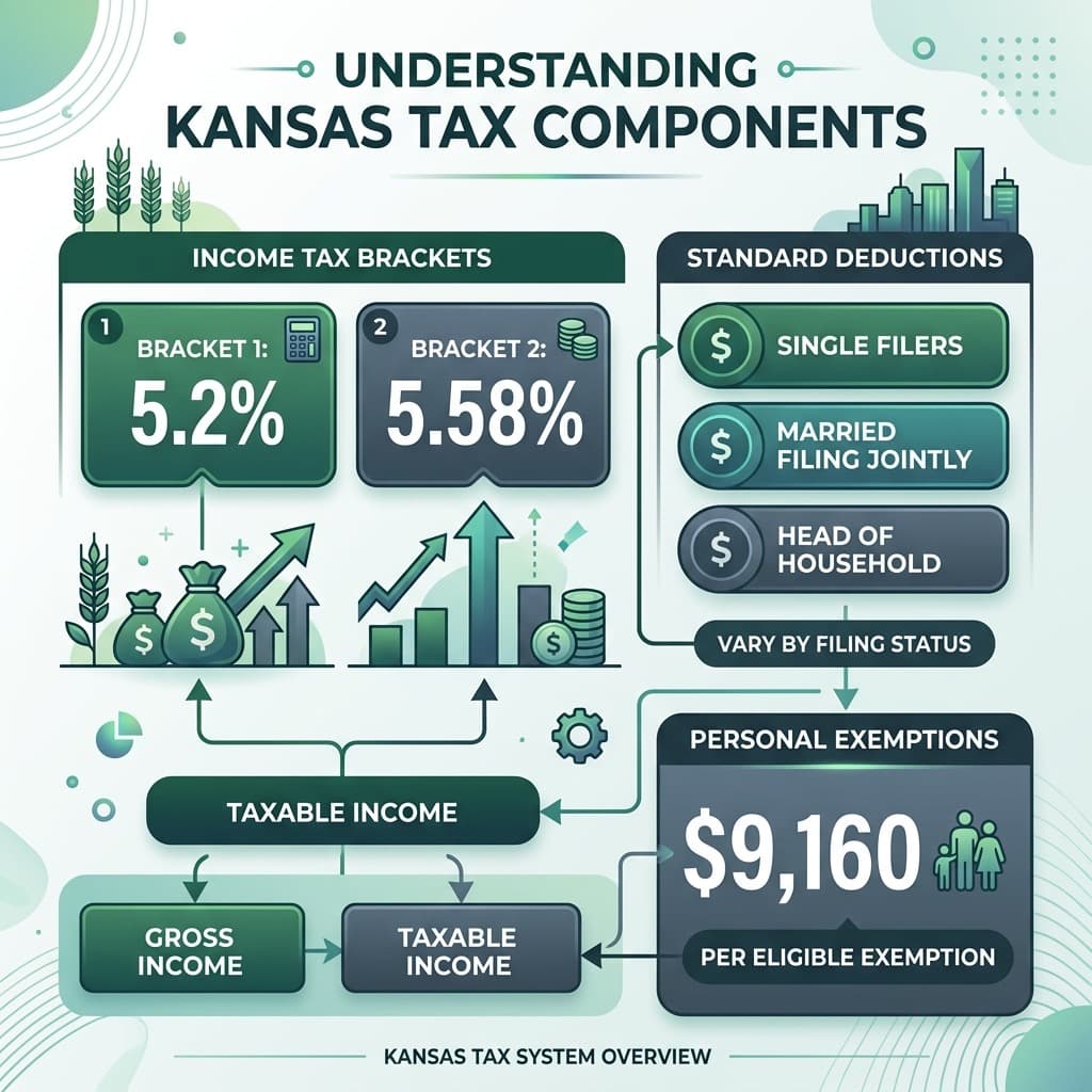 Kansas Payroll Tax Factors and SUI Exemptions Diagram
