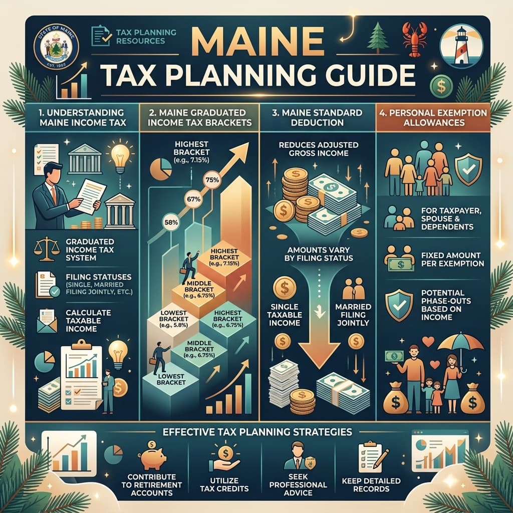 Maine Progressive SIT Brackets and Exemptions Diagram