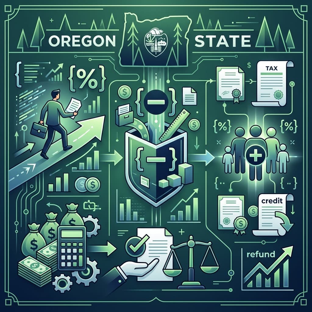 Oregon Tax Deductions and Exemption Credits Infographic