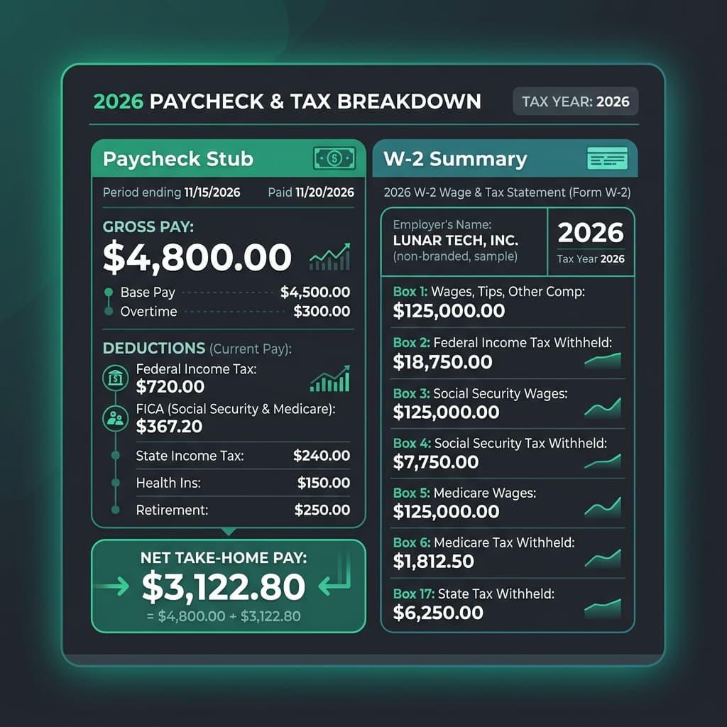 Paycheck Stub & Budget Breakdown